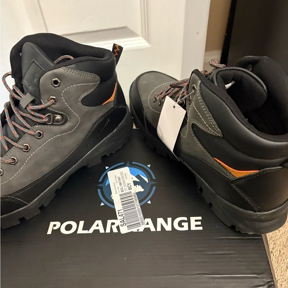 Polar Range Breton-01 Grey Hiking Boots Men’s US 11 New w/ Tags Rugged Trail